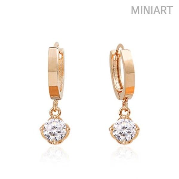 14K Gold-pin 귀걸이 골드 원터치링 MS511