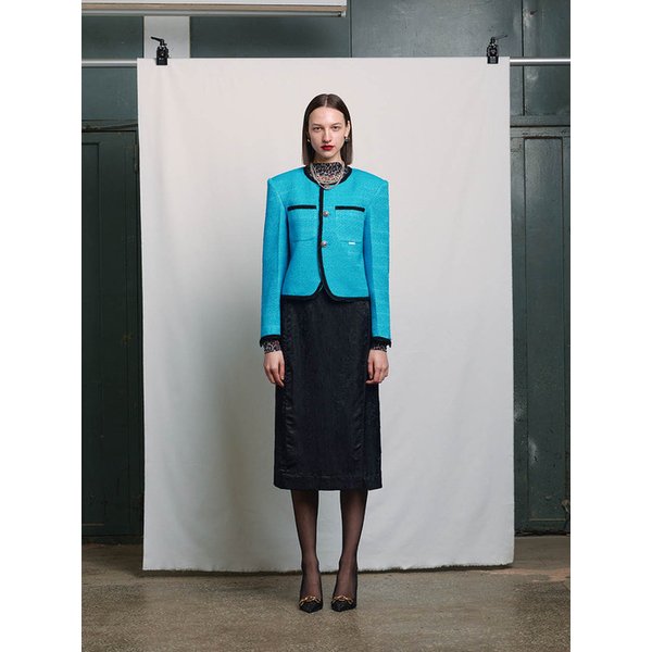 CYAN CHASSEUR TWEED JACKET