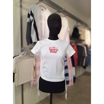 휠라 [여주점] FS2RSH2153F OWH 여성 셔링 그래픽 반팔티셔츠