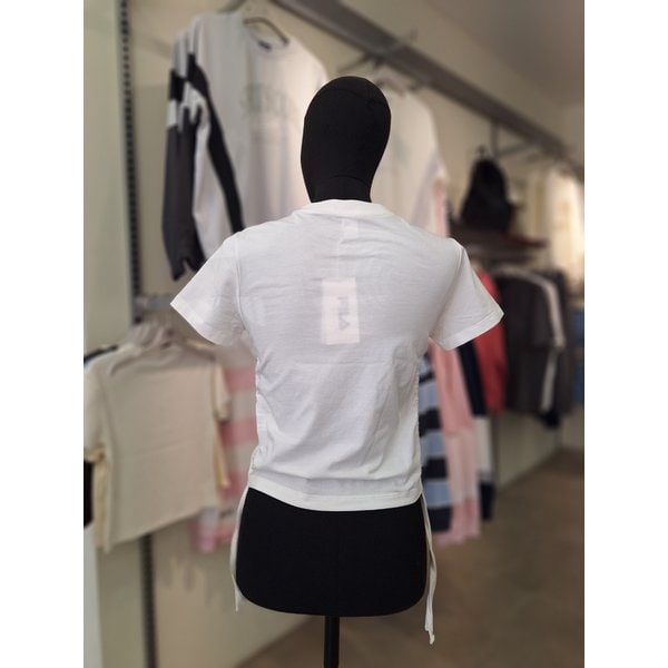 [여주점] FS2RSH2153F OWH 여성 셔링 그래픽 반팔티셔츠