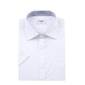 (일반핏)시원하고 착용감좋은  TC스판트윌 흰색 반소매셔츠(RZUSG0010-WH)