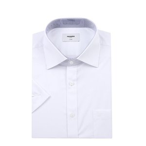 레노마 (일반핏)시원하고 착용감좋은  TC스판트윌 흰색 반소매셔츠(RZUSG0010-WH)