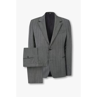 엠포리오아르마니 남성 헤링본 패턴 울 싱글 수트 A515301008000