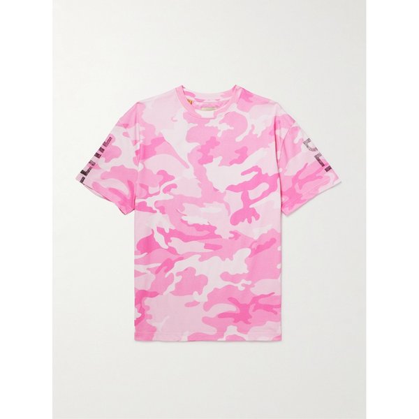 카모플라주 로고 프린트 코튼 저지 티셔츠 46376663162999837
