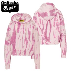 오니츠카타이거 DENIVITA 여성 타이다이 긴팔 후드 티셔츠 핑크 2182B650.700