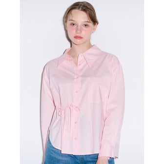 오프닝선샤인 Loose fit strap detail shirt_Pink