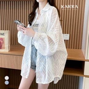 KARRA (77까지)시스루리프패턴셔츠_A4M1237