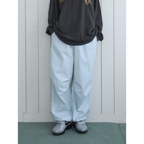 Check parachute pants_sky blue