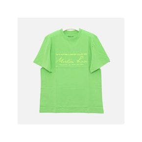 프린트로고 클래식 반팔 남성 티셔츠 CMRSS23603B FLURO GREEN