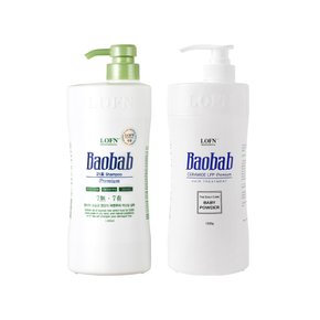 바오밥 베이비파우더 트리트먼트 1000ml + 로픈 바오밥 건성샴푸 1000ml