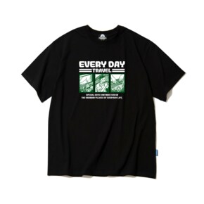 EVERYDAY CARTTON GRAPHIC T-SHIRTS - BLACK