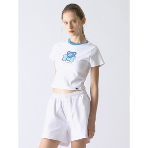 Ribbon BadBear Slim Tee White