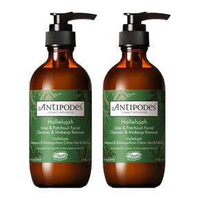 ANTIPODES 앤티퍼디 할렐루야 라임 앤드 파츌리 클렌저 앤드 메이크업 리무버 200ml 2개