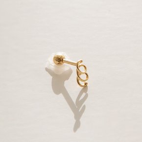 14k 트위스트 라인 피어싱 (14k골드)(바두께1mm) PIB04