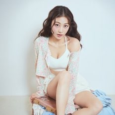 우먼 에센셜 액티브 골지 브라탑 아이보리 (B6SWWBR002IVR)