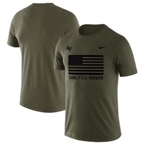 4276185 Nike Mens Olive Air Force Falcons Rivalry Flag Legend Performance T-Shirt