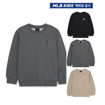 MLB키즈 24년 FW 24FW 베이직 스몰로고 기모 맨투맨 (3color) 7AMTB0446