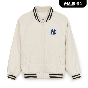 MLB [엠엘비코리아공식] 바시티 립 경량 숏패딩 NY (D.Cream)