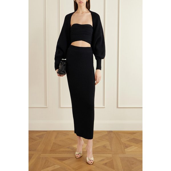 리브 니트 미디 스커트 46376663162945919