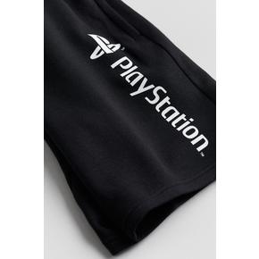 프린트 스웨트 쇼츠 블랙/PlayStation 1228847003