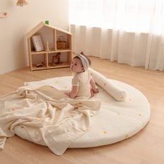 순수 원형러그 130 자수(커버+솜)