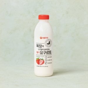 서울우유 목장의 신선함이 살아있는 딸기 요구르트 750ml