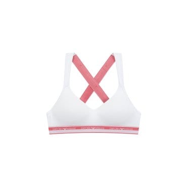 EMPORIO ARMANI 아이코닉 로고밴드 와이어리스 스포츠브라 (0824181515)