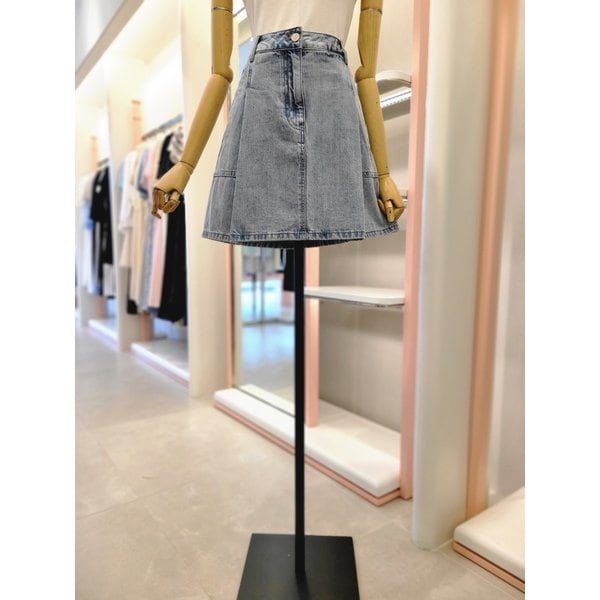 [여주점] 여성 플리츠 데님 미니스커트 (ITP5DSK870A)