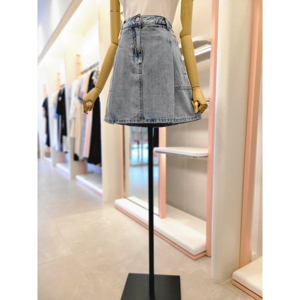 [여주점] 여성 플리츠 데님 미니스커트 (ITP5DSK870A)