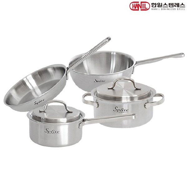스플릿 통5중 스텐레스 인덕션냄비 후라이팬세트 4종A(편16+양18+후20+궁20)