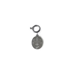 oval charm-silver