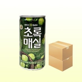 웅진 초록매실 180ml X 60캔(2박스)/작은캔 음료