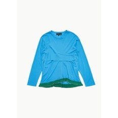 에드워드커밍 24SS DART LONG SLEEVE T-SHIRT IN MAZZANINE BLUE / GREEN