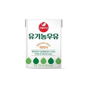 매일유업 우유 서울우유 유기농우유 120ml, 16개