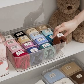 아기 턱받이 보관함 아크릴 칸막이 빕케이스 빕 수납 정리함