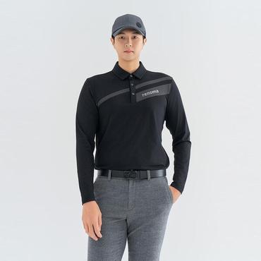 레노마골프 24FW 남성 사선 배색 카라 티셔츠 RMTYN3182-199