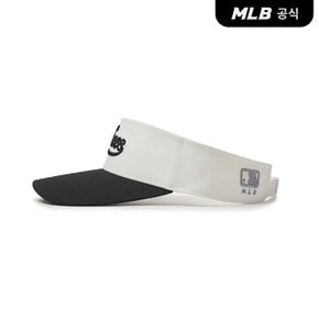 [코리아공식] 바시티 베이직 컬시브 레터링 배색 썬캡 NY (Black)