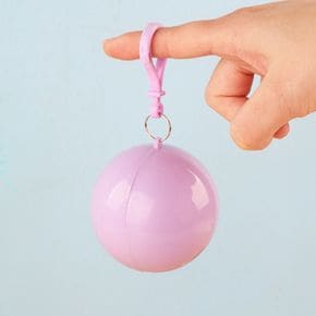 휴대용 재사용 우의 공모양 키링 비상용 비옷/휴대용우의 재사용우의
