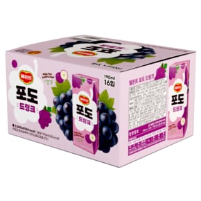 델몬트 포도 드링크 190ml * 16입