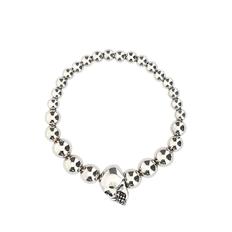 알렉산더 맥퀸  Silver metal bracelet METALLIC