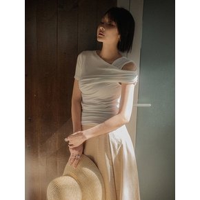 글로리아 셔링 하프 슬리브리스(아이보리)