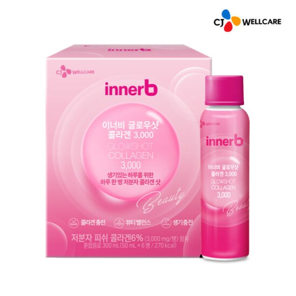 [CJ공식] 이너비 글로우샷 콜라겐 6병 1박스