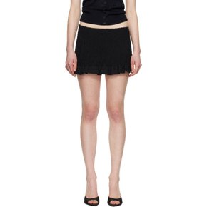 블랙 아폴린 스목 미니 스커트 S25322W015 Black