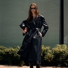 / Trench Leather Coat