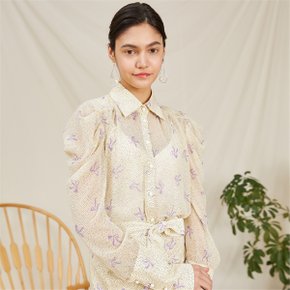 [와이제이] FIANCE RIBBON BLOUSE_YELLOW