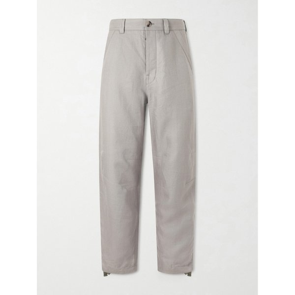 브루넬로쿠치넬리 스트레이트 레그 헤링본 리넨 팬츠 46376663163115446