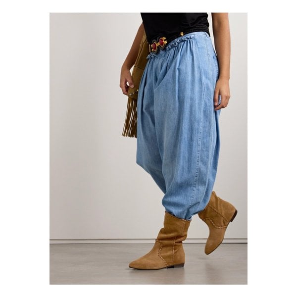 스태니 가죽 트리밍 스웨이드 앵클 부츠 46376663162863775