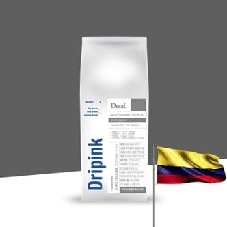 드립핑크 갓볶은 콜롬비아 디카페인 원두커피 1kg