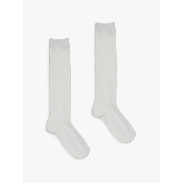 [2EA 1SET] BASIC KNEE HIGH SOCKS_IVORY