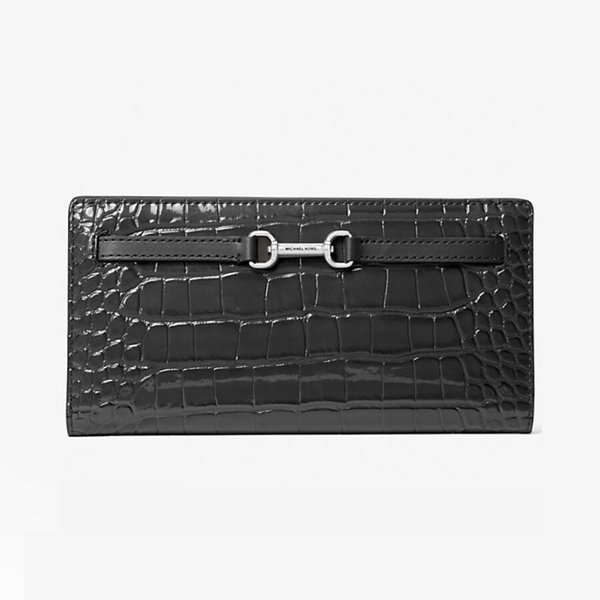 [국내배송] 마이클코어스 카슨 라지 크로커다일 지갑 35F5S2ZE3A